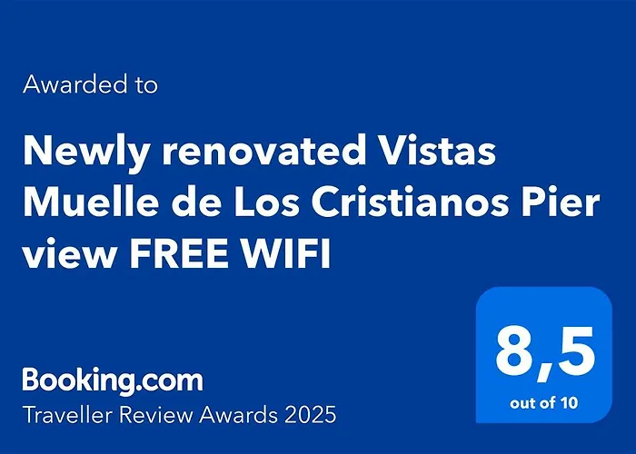 Newly Renovated Vistas Muelle De Cristianos Pier View Free Wifi Lägenhet *
